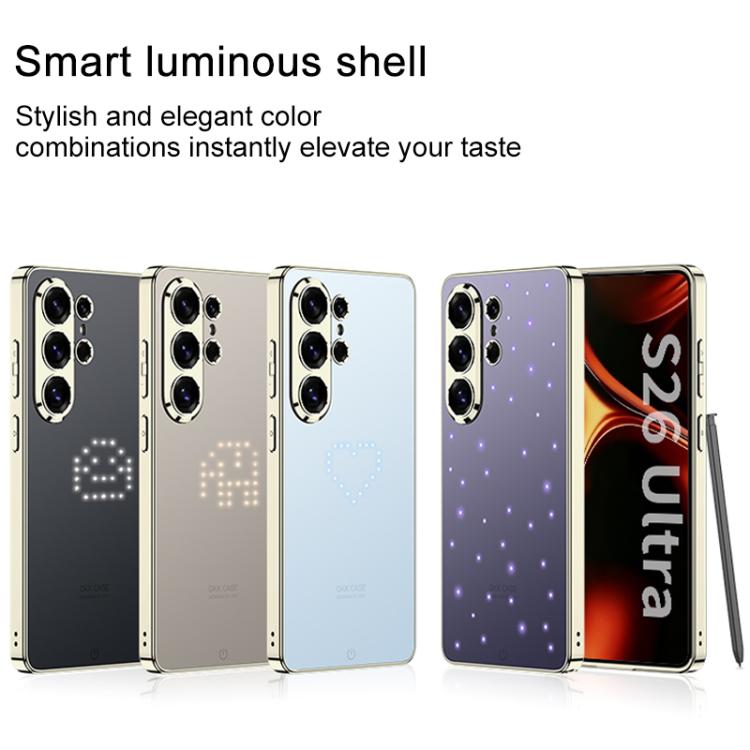 Custodia per telefono intelligente GKK AG galvanizzata con retroilluminazione, For Samsung Galaxy S26 Ultra 5G