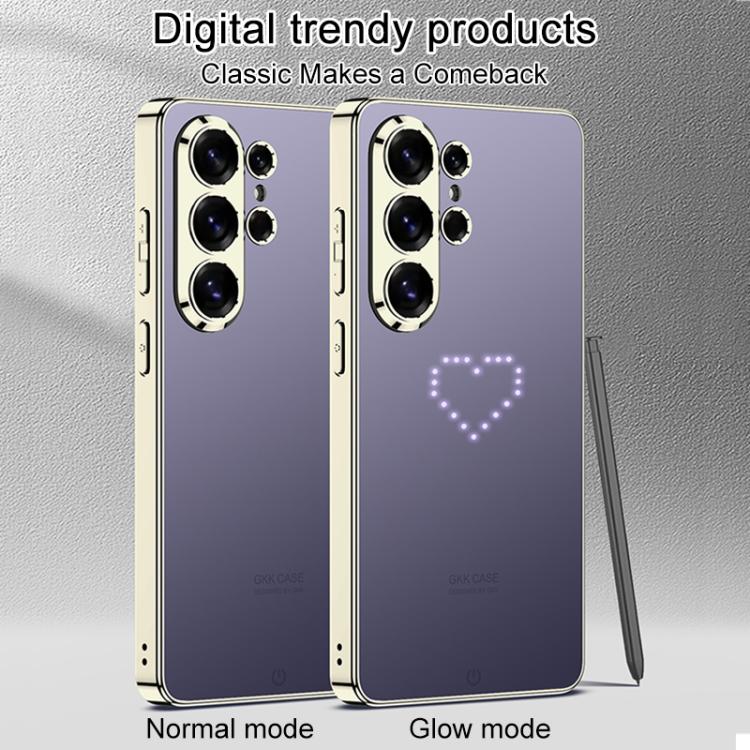 Custodia per telefono intelligente GKK AG galvanizzata con retroilluminazione, For Samsung Galaxy S26 Ultra 5G