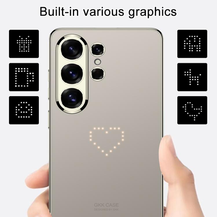 Custodia per telefono intelligente GKK AG galvanizzata con retroilluminazione, For Samsung Galaxy S26 Ultra 5G