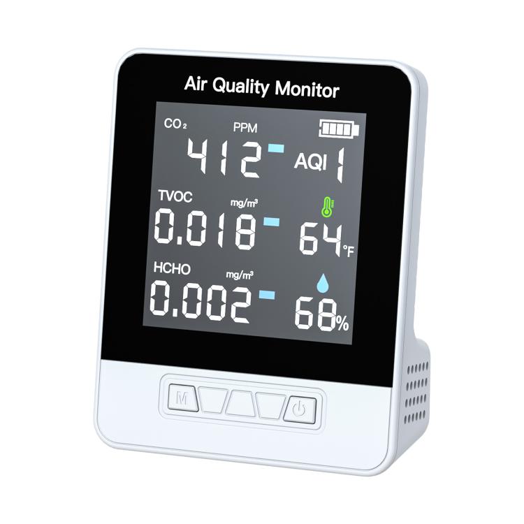 Monitor qualità aria 6 in 1 con schermo LCD 2,8 pollici