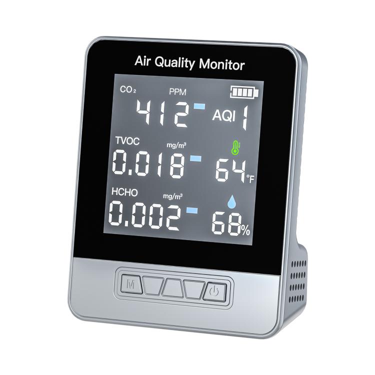 Monitor qualità aria 6 in 1 con schermo LCD 2,8 pollici