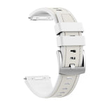 Cinturino per orologio ibrido in silicone e pelle vegana con pulsante a sgancio rapido., For Huawei Watch Ultimate 2