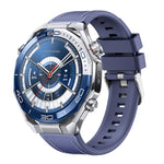 Cinturino per orologio ibrido in silicone e pelle vegana con pulsante a sgancio rapido., For Huawei Watch Ultimate 2