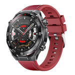 Cinturino per orologio ibrido in silicone e pelle vegana con pulsante a sgancio rapido., For Huawei Watch Ultimate 2