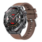 Cinturino per orologio ibrido in silicone e pelle vegana con pulsante a sgancio rapido., For Huawei Watch Ultimate 2