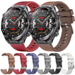 Cinturino per orologio ibrido in silicone e pelle vegana con pulsante a sgancio rapido., For Huawei Watch Ultimate 2