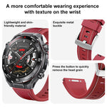 Cinturino per orologio ibrido in silicone e pelle vegana con pulsante a sgancio rapido., For Huawei Watch Ultimate 2