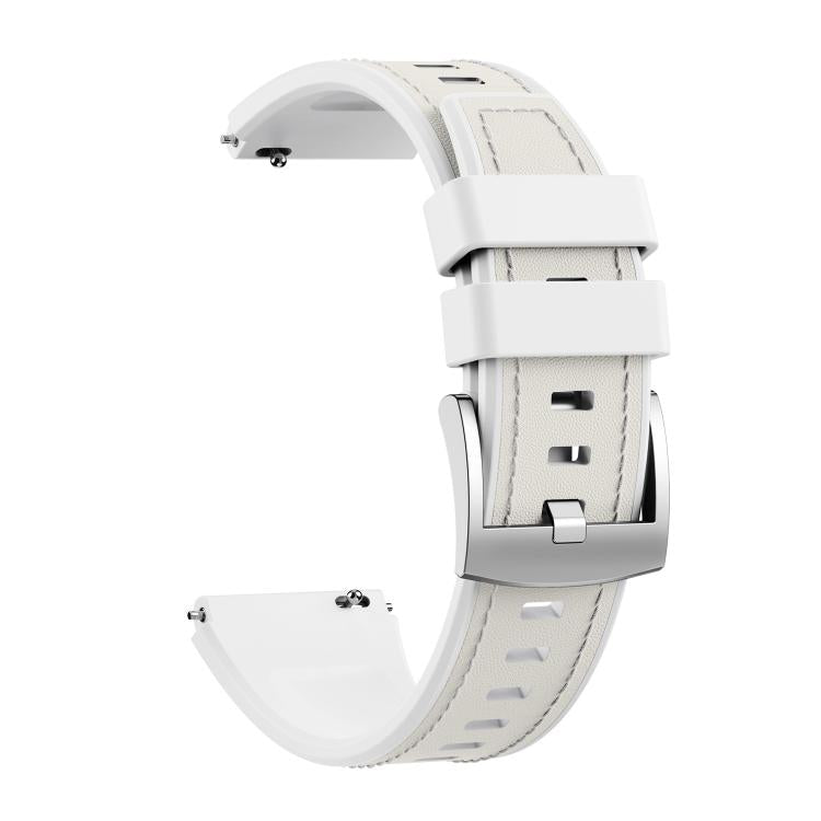 Cinturino per orologio in silicone ibrido con rivestimento in ecopelle, stile a molla., For Huawei Watch Ultimate 2