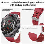 Cinturino per orologio in silicone ibrido con rivestimento in ecopelle, stile a molla., For Huawei Watch Ultimate 2