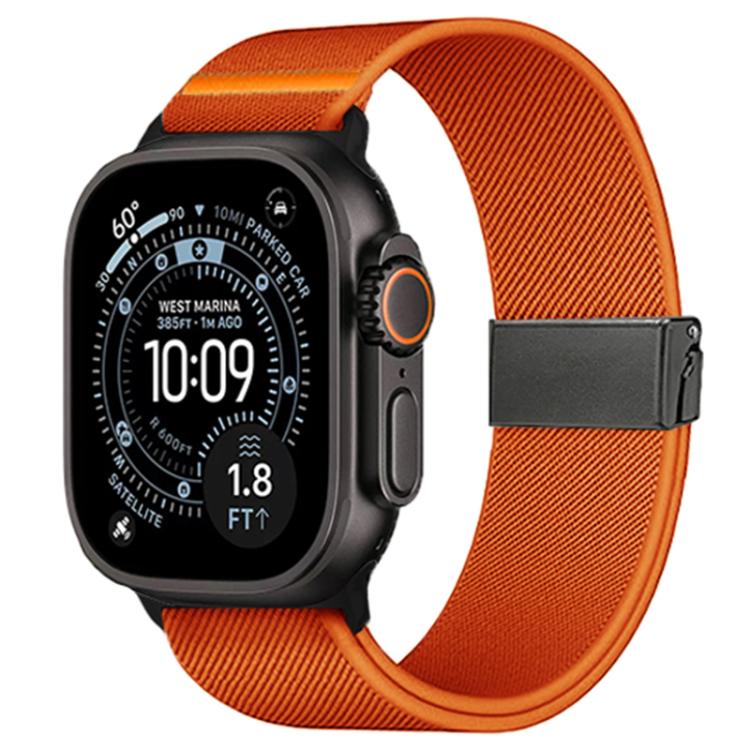 Cinturino per orologio in nylon elasticizzato grigio titanio con fibbia Fly Horse e motivo a mosca., For Apple Watch 46mm / 49mm / 45mm / 44mm, For Apple Watch 42mm / 41mm / 40mm / 38mm