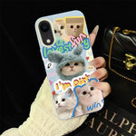 Custodia per telefono ibrida in PC e TPU con glitter e motivo gatti IMD, For iPhone 11 Pro Max, For iPhone 11, For iPhone 11 Pro, For iPhone XS / X, For iPhone XR, For iPhone XS Max