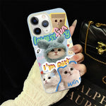 Custodia per telefono ibrida in PC e TPU con glitter e motivo gatti IMD, For iPhone 11 Pro Max, For iPhone 11, For iPhone 11 Pro, For iPhone XS / X, For iPhone XR, For iPhone XS Max