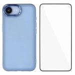 WANLONFENG Custodia per telefono in TPU traslucido con cornice galvanizzata e pellicola protettiva per lo schermo, For iPhone 17e / 16e, For iPhone 17 Pro Max, For iPhone 17 Pro, For iPhone 17