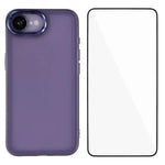 WANLONFENG Custodia per telefono in TPU traslucido con cornice galvanizzata e pellicola protettiva per lo schermo, For iPhone 17e / 16e, For iPhone 17 Pro Max, For iPhone 17 Pro, For iPhone 17