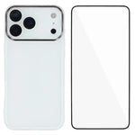 WANLONFENG Custodia per telefono in TPU traslucido con cornice galvanizzata e pellicola protettiva per lo schermo, For iPhone 17e / 16e, For iPhone 17 Pro Max, For iPhone 17 Pro, For iPhone 17