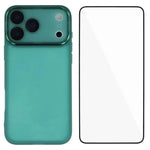 WANLONFENG Custodia per telefono in TPU traslucido con cornice galvanizzata e pellicola protettiva per lo schermo, For iPhone 17e / 16e, For iPhone 17 Pro Max, For iPhone 17 Pro, For iPhone 17