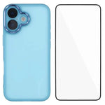 WANLONFENG Custodia per telefono in TPU traslucido con cornice galvanizzata e pellicola protettiva per lo schermo, For iPhone 17e / 16e, For iPhone 17 Pro Max, For iPhone 17 Pro, For iPhone 17