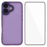 WANLONFENG Custodia per telefono in TPU traslucido con cornice galvanizzata e pellicola protettiva per lo schermo, For iPhone 17e / 16e, For iPhone 17 Pro Max, For iPhone 17 Pro, For iPhone 17