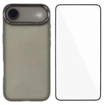 WANLONFENG Custodia per telefono in TPU traslucido con cornice galvanizzata e pellicola protettiva per lo schermo, For iPhone Air, For iPhone 16 Pro Max, For iPhone 16 Pro, For iPhone 16