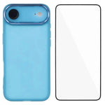 WANLONFENG Custodia per telefono in TPU traslucido con cornice galvanizzata e pellicola protettiva per lo schermo, For iPhone Air, For iPhone 16 Pro Max, For iPhone 16 Pro, For iPhone 16