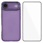 WANLONFENG Custodia per telefono in TPU traslucido con cornice galvanizzata e pellicola protettiva per lo schermo, For iPhone Air, For iPhone 16 Pro Max, For iPhone 16 Pro, For iPhone 16