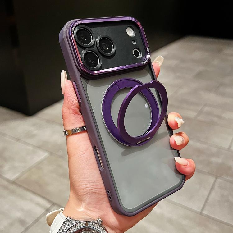 Custodia magnetica per telefono con supporto girevole a occhio d'aquila galvanizzato., For iPhone 17 Pro Max, For iPhone 17 Pro, For iPhone 17, For iPhone 16 Pro Max