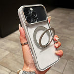 Custodia magnetica per telefono con supporto girevole a occhio d'aquila galvanizzato., For iPhone 16 Pro, For iPhone 16