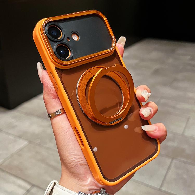 Custodia magnetica per telefono con supporto girevole a occhio d'aquila galvanizzato., For iPhone 16 Pro, For iPhone 16