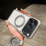 Custodia magnetica per telefono con supporto girevole a occhio d'aquila galvanizzato., For iPhone 17 Pro Max, For iPhone 17 Pro, For iPhone 17, For iPhone 16 Pro Max
