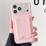 Custodia per telefono magnetica in TPU con porta carte a forma di macaron., For iPhone 17 Pro Max, For iPhone 17 Pro, For iPhone 17, For iPhone 16 Pro Max