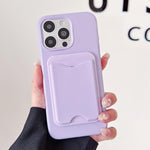 Custodia per telefono magnetica in TPU con porta carte a forma di macaron., For iPhone 16 Pro, For iPhone 16, For iPhone 15 Pro Max, For iPhone 15 Pro