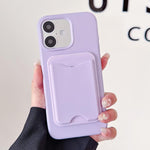 Custodia per telefono magnetica in TPU con porta carte a forma di macaron., For iPhone 16 Pro, For iPhone 16, For iPhone 15 Pro Max, For iPhone 15 Pro