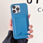 Custodia per telefono magnetica in TPU con porta carte a forma di macaron., For iPhone 16 Pro, For iPhone 16, For iPhone 15 Pro Max, For iPhone 15 Pro