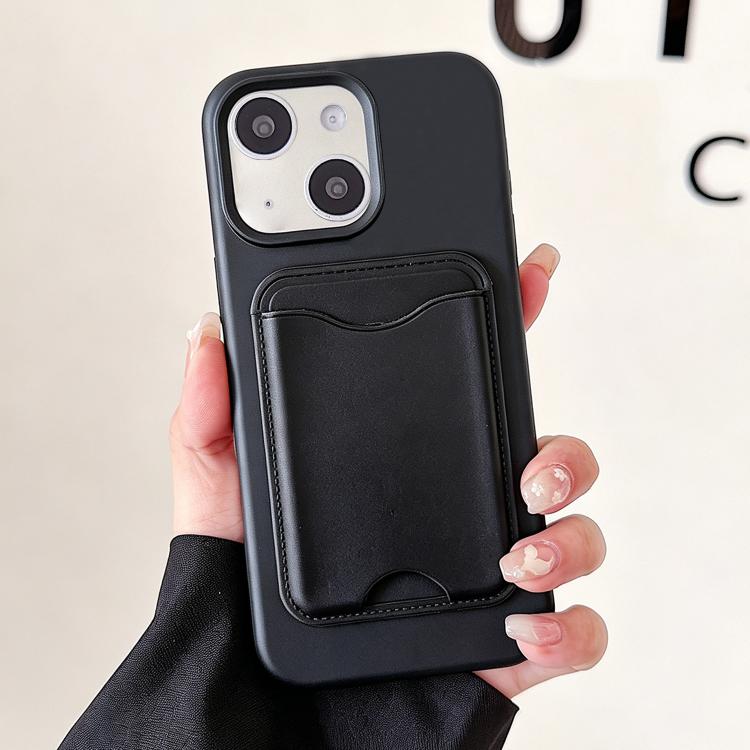 Custodia per telefono magnetica in TPU con porta carte a forma di macaron., For iPhone 15