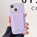 Custodia per telefono magnetica in TPU con porta carte a forma di macaron., For iPhone 15
