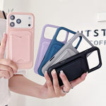 Custodia per telefono magnetica in TPU con porta carte a forma di macaron., For iPhone 17 Pro Max, For iPhone 17 Pro, For iPhone 17, For iPhone 16 Pro Max