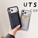 Custodia per telefono magnetica in TPU con porta carte a forma di macaron., For iPhone 17 Pro Max, For iPhone 17 Pro, For iPhone 17, For iPhone 16 Pro Max