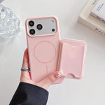 Custodia per telefono magnetica in TPU con porta carte a forma di macaron., For iPhone 17 Pro Max, For iPhone 17 Pro, For iPhone 17, For iPhone 16 Pro Max