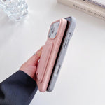 Custodia per telefono magnetica in TPU con porta carte a forma di macaron., For iPhone 16 Pro, For iPhone 16, For iPhone 15 Pro Max, For iPhone 15 Pro