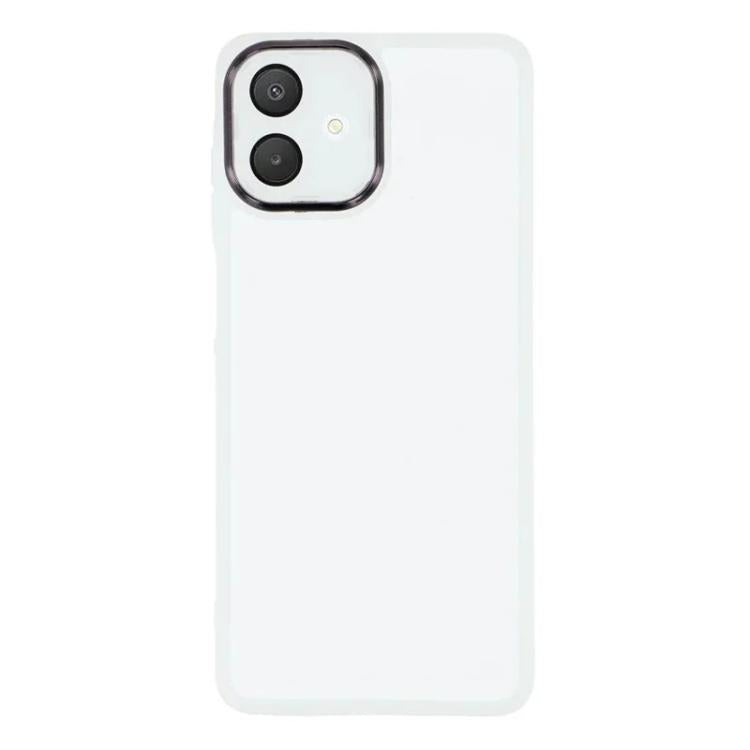 WANLONFENG Custodia per telefono in TPU traslucido con cornice galvanizzata e pellicola protettiva per lo schermo, For Galaxy A07 4G, For Galaxy A56 5G, For Galaxy A26 5G, For Galaxy A36 5G