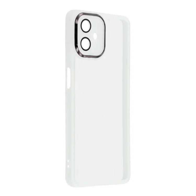 WANLONFENG Custodia per telefono in TPU traslucido con cornice galvanizzata e pellicola protettiva per lo schermo, For Galaxy A07 4G, For Galaxy A56 5G, For Galaxy A26 5G, For Galaxy A36 5G