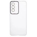WANLONFENG Custodia per telefono in TPU traslucido con cornice galvanizzata e pellicola protettiva per lo schermo, For Galaxy A16 5G / 4G, For Galaxy A06 4G, For Galaxy A15 5G / 4G, For Galaxy A55 5G