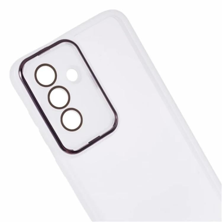WANLONFENG Custodia per telefono in TPU traslucido con cornice galvanizzata e pellicola protettiva per lo schermo, For Galaxy A16 5G / 4G, For Galaxy A06 4G, For Galaxy A15 5G / 4G, For Galaxy A55 5G