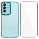 WANLONFENG Custodia per telefono in TPU traslucido con cornice galvanizzata e pellicola protettiva per lo schermo, For Galaxy A16 5G / 4G, For Galaxy A06 4G, For Galaxy A15 5G / 4G, For Galaxy A55 5G