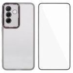 WANLONFENG Custodia per telefono in TPU traslucido con cornice galvanizzata e pellicola protettiva per lo schermo, For Galaxy A07 4G, For Galaxy A56 5G, For Galaxy A26 5G, For Galaxy A36 5G