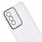 WANLONFENG Custodia per telefono in TPU traslucido con cornice galvanizzata e pellicola protettiva per lo schermo, For Galaxy A57 5G, For Galaxy A37 5G, For Galaxy A27 5G, For Galaxy A17 5G / 4G