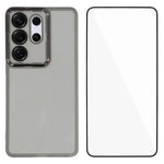 WANLONFENG Custodia per telefono in TPU traslucido con cornice galvanizzata e pellicola protettiva per lo schermo, For Galaxy S26+ 5G, For Galaxy S26 Ultra 5G, For Galaxy S26 5G, For Galaxy S25 FE 5G