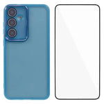 WANLONFENG Custodia per telefono in TPU traslucido con cornice galvanizzata e pellicola protettiva per lo schermo, For Galaxy S24 Ultra 5G, For Galaxy S24+ 5G, For Galaxy S24 5G, For Galaxy S23 Ultra 5G