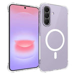 WANLONFENG Custodia per telefono in TPU trasparente magnetica antiurto a quattro angoli con pellicola protettiva per lo schermo, For Galaxy A57 5G, For Galaxy A37 5G, For Galaxy A27 5G, For Galaxy A17 5G, For Galaxy A56 5G, For Galaxy A26 5G           ...