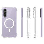 WANLONFENG Custodia per telefono in TPU trasparente magnetica antiurto a quattro angoli con pellicola protettiva per lo schermo, For Galaxy A57 5G, For Galaxy A37 5G, For Galaxy A27 5G, For Galaxy A17 5G, For Galaxy A56 5G, For Galaxy A26 5G           ...